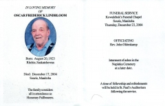 2004 Oscar Lindbloom death notice