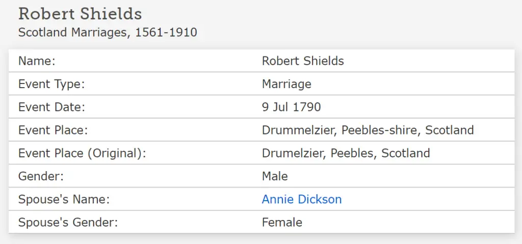 1790 Robert Marriage
