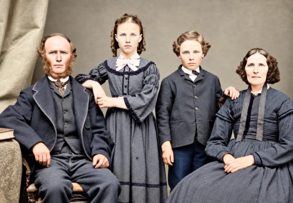Thomas Shiels with his wife Elizabeth & children Thomas P & Jane