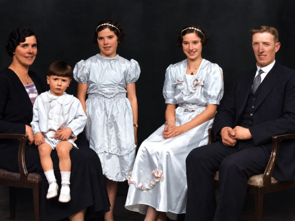 David Shiels 1899-1972 and family in Culter, Scotland