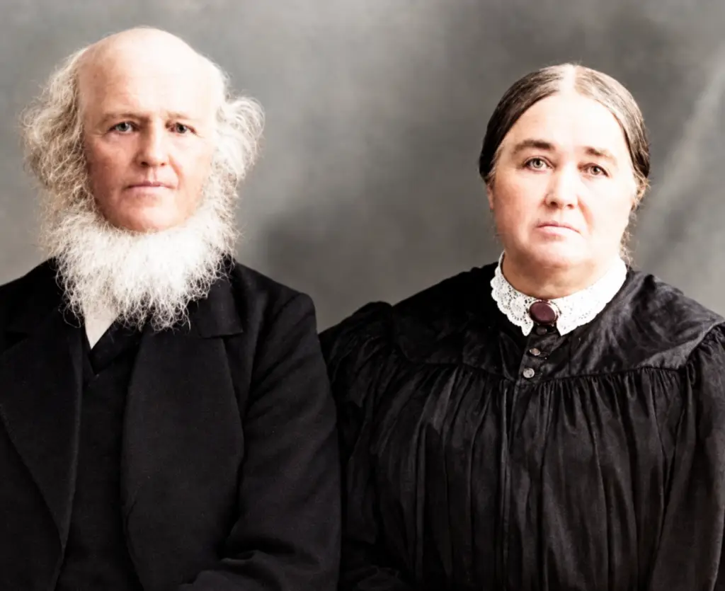 John Shiels and Janet McNair in later life, after more than forty years together on their Grey Township farm.
