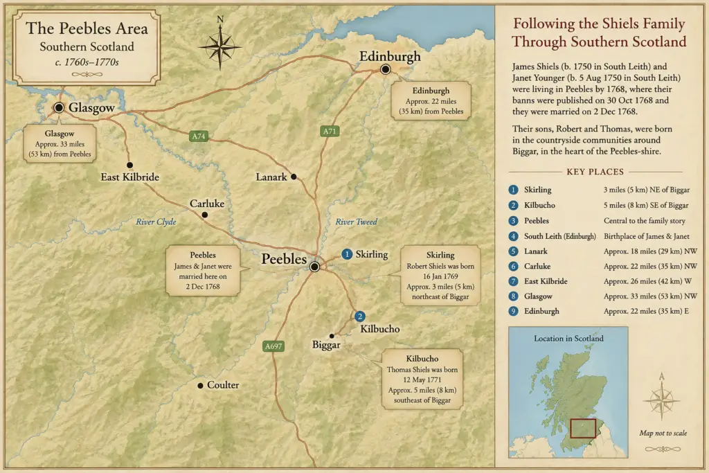 Peebles Map