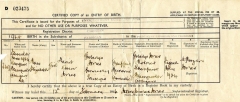 1925 Betty Jones Birth Certificate